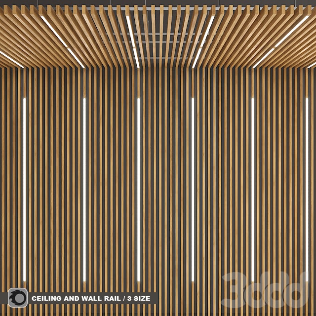 Rack ceiling and wall with built-in lights / TAGinterio