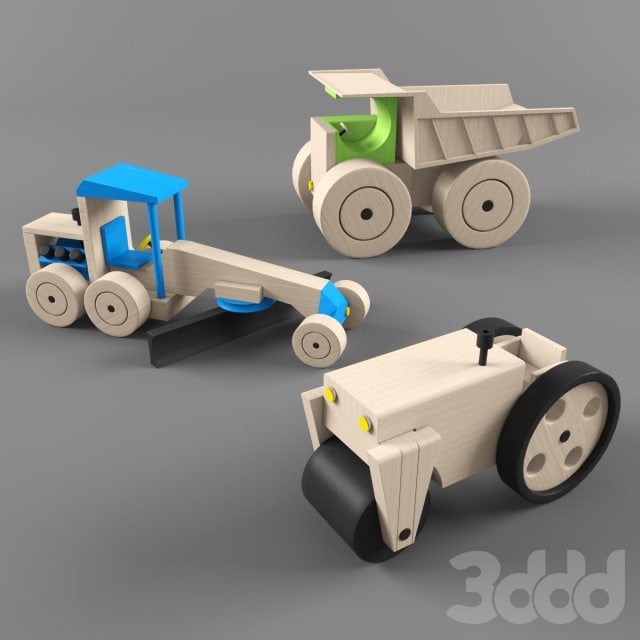 wooden toys - road builder