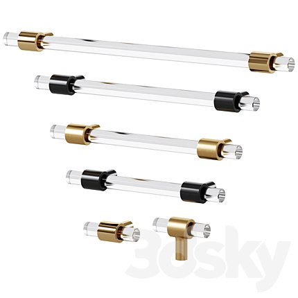 Handles KRISTAL Acrylic & Brass by Meraki