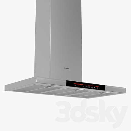 Bosch 90 cm wide Chimney extractor hood DWB098J50B Serie 8