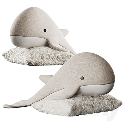 Cute plush whale
