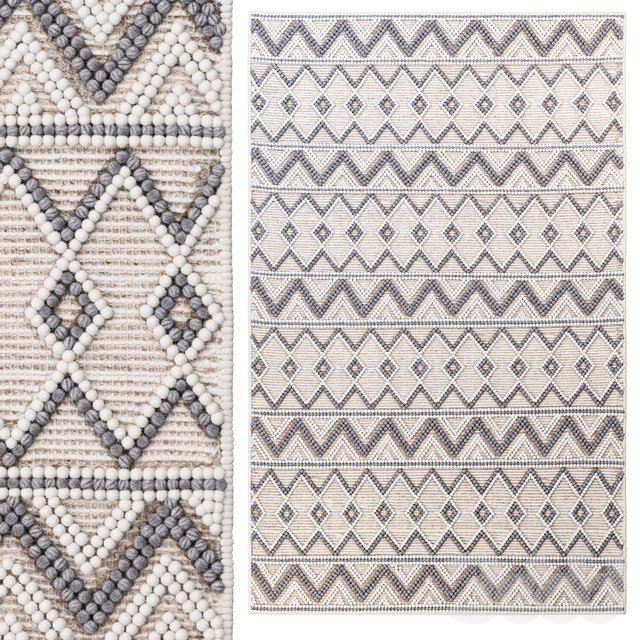 Pirlo Boho Farmhouse Wool Area Rug