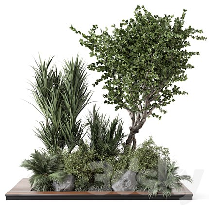 Outdoor Garden set bush and Tree - Garden Set 499