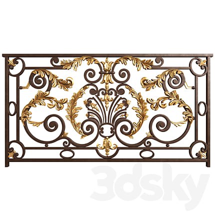 Classic forging wrought iron railing