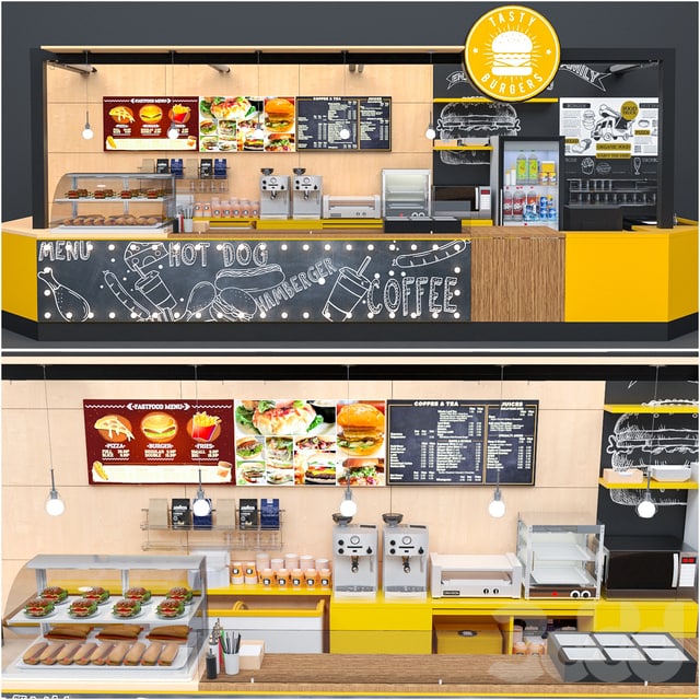Fastfood And Coffee Kiosk