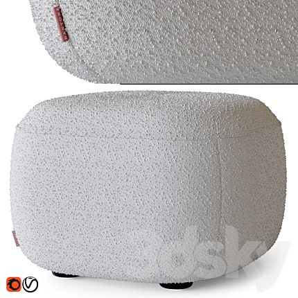 Pouffe Dantone Home Atwood bouclé