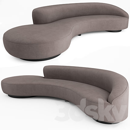 Serpentine Sofa with Arm - Vladimir Kagan