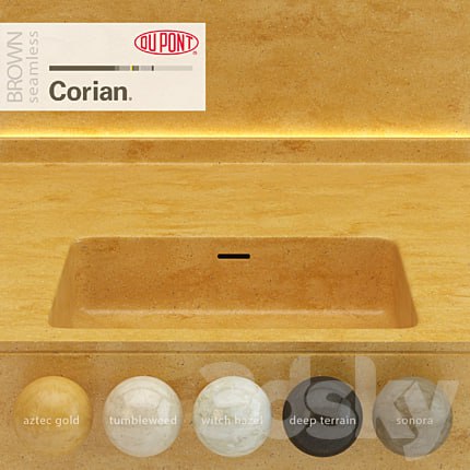 Dupont Corian Kitchen Countertops Brown 4