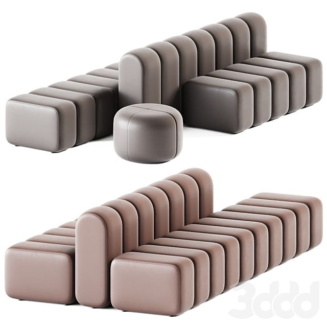 Pouf Sets Bob Hide by Bla Station