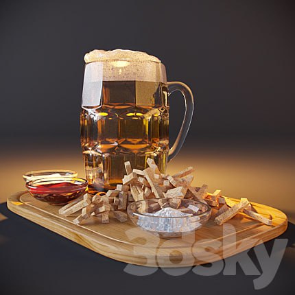 Beer with croutons