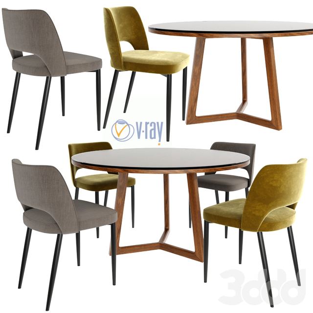 Poliform Dining Chair Set 2