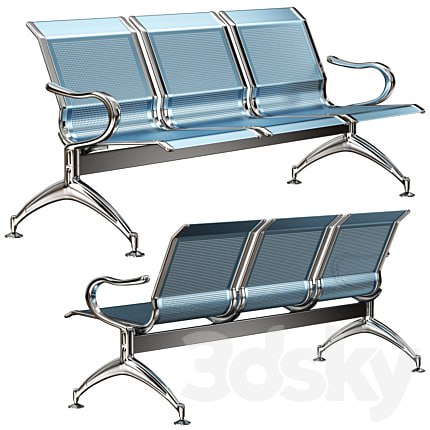 oshujian waiting iron bench chair SJ-8888
