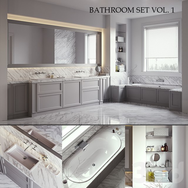 L&;ORIGINE Aeterna Bathroom set (vray GGX, corona PBR)
