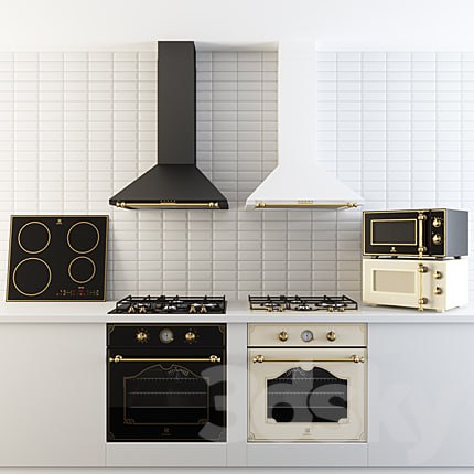 A set of Electrolux kitchen appliances