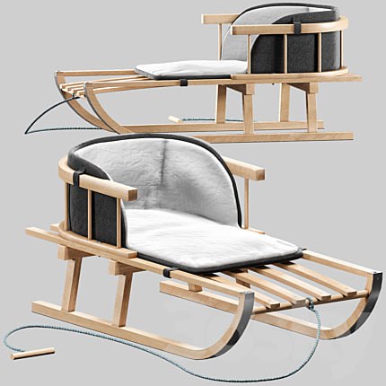 wooden sled