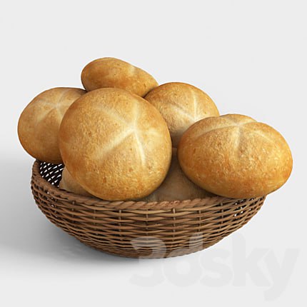 Basket with buns