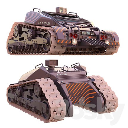 Tractor on caterpillars