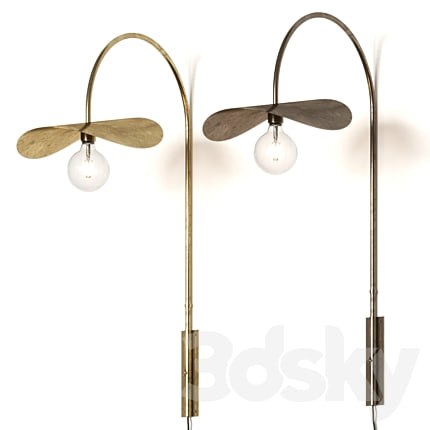 Madam Stoltz Metal Aged Brass & Bronze Wall Lamp