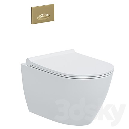 Wall hung toilet bowl BOCCHI Venezia 1295-001-0129 white, with microlift