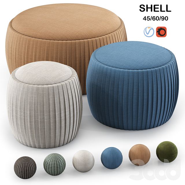 Dantone Pouf Shell 45/60/90 cm