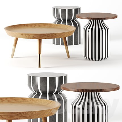 Coffee tables set by urban outfitters