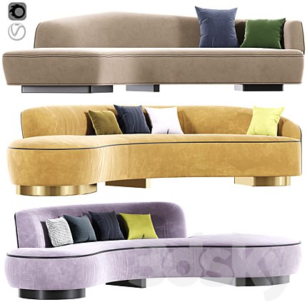 Vladimir Kagan Curve Sofa Set