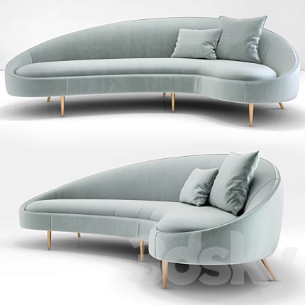 Jonathan Adler Ether Curved Sofa