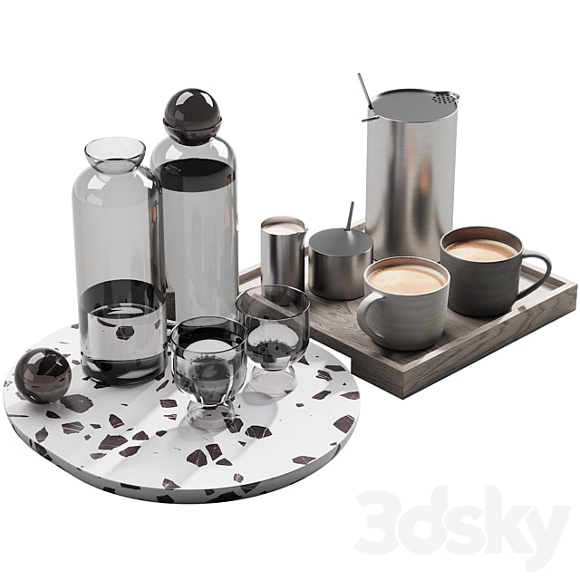 set 02 coffee and water kit eat and drinks decor