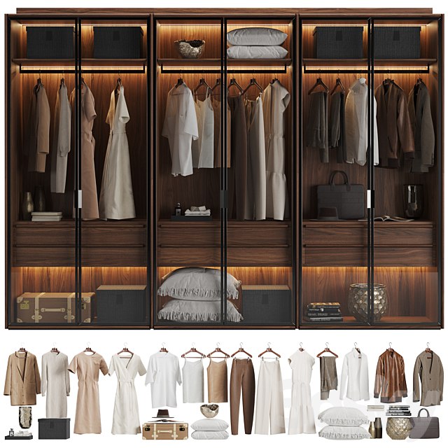 Porada My Suite Glass Doors Wardrobe