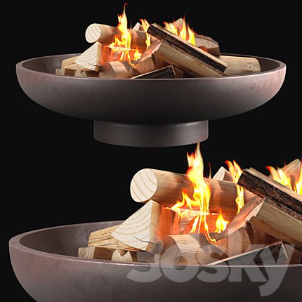 CB2 Form Cement Fire Pit