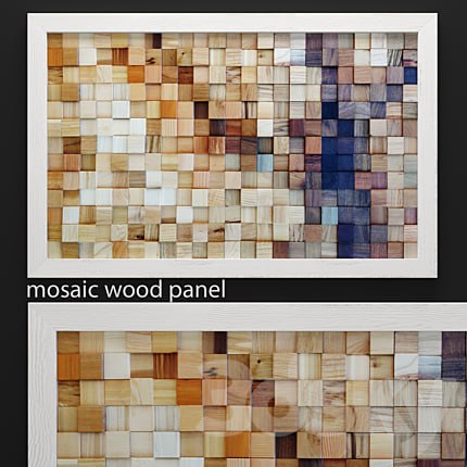 mosaic wood panel, mosaic, woode panel, bars, timber, abstraction, natural decor, eco design