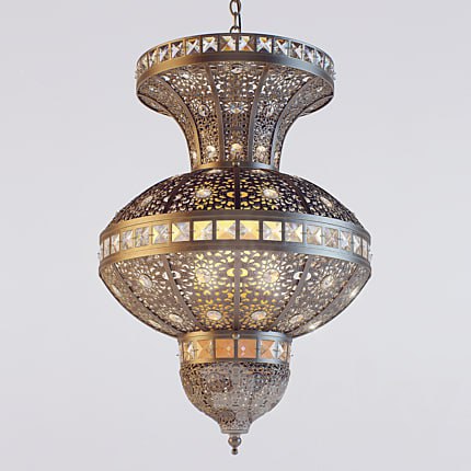 Chandelier and Sconce Oriental