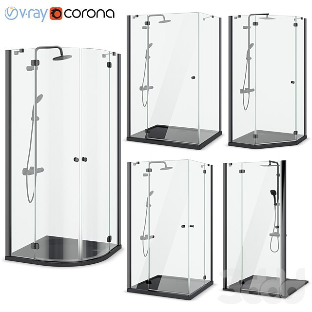 Shower enclosures Radaway | Torrenta black