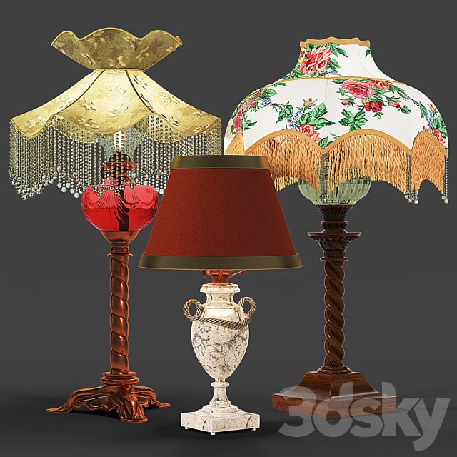 Set of vintage lamps