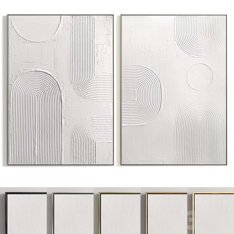 Plaster Two Photo Frame T-261