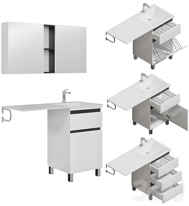 Комплект мебели Dolomite Эргономика 50 и Пенал