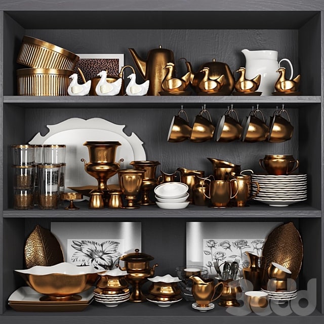 Decorative copper crockery set. Service @redpromax