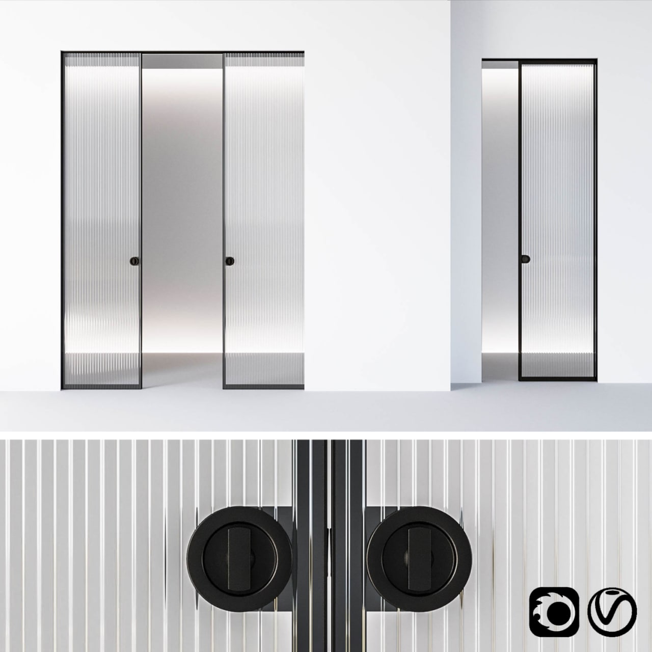 Aladin Pocket Mono door by Glas Italia