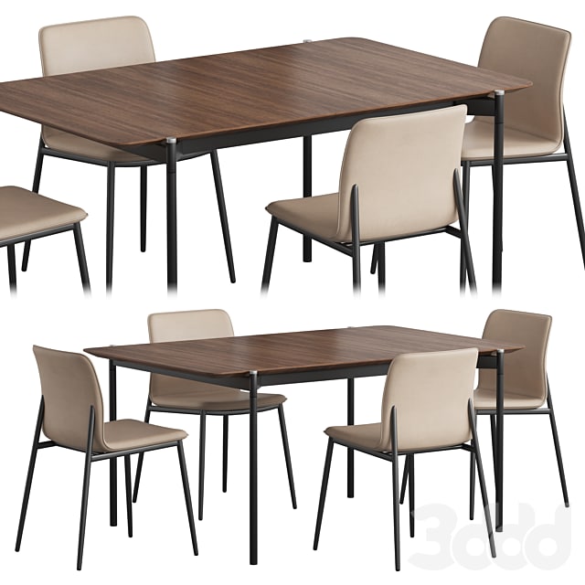 Augusta table Newport chair Boconcept dining set