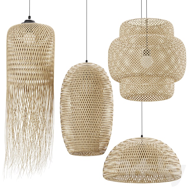 Rattan pendant light collection 203