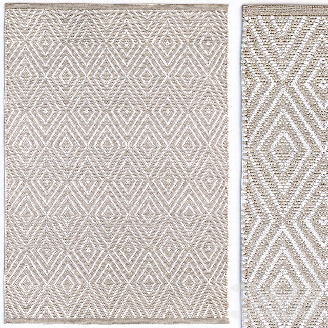 Dash & Albert Diamond White Rug Carpet