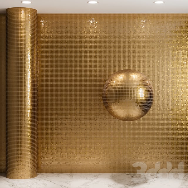 Материал золотой мозаики