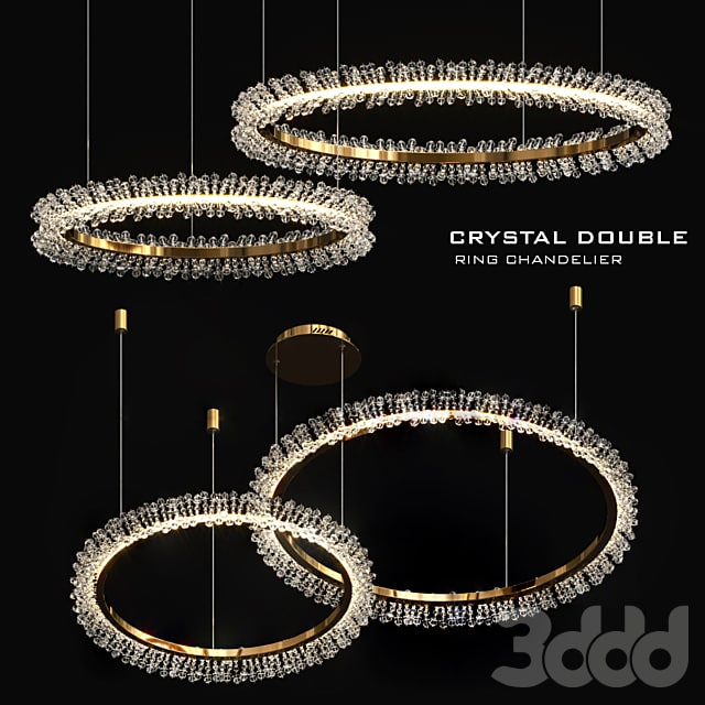 Crystal double ring chandelier