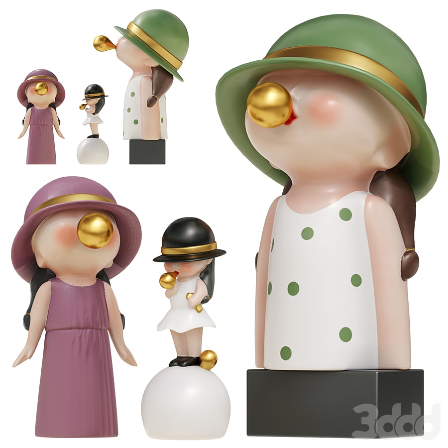 Bubble Blowing Figurine Statue Ⅰ