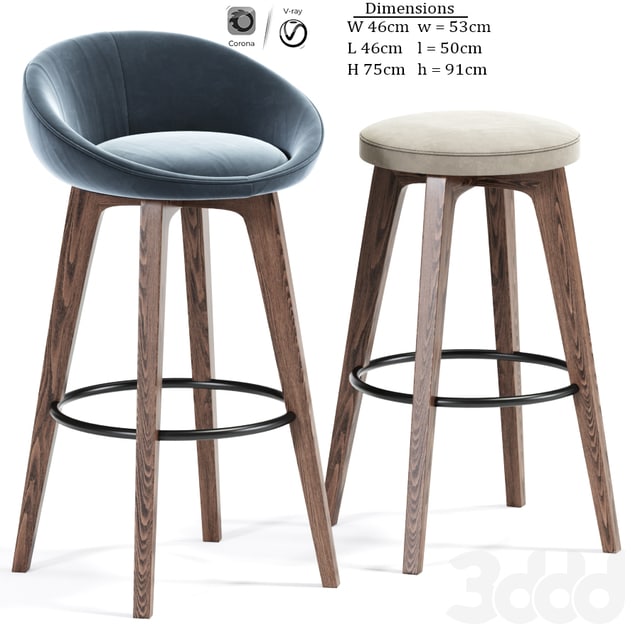 Stool Bloom-Wa Bar Stool Set