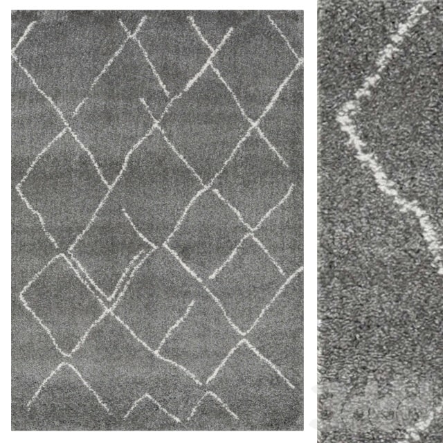 Carpet CarpetVista Shaggy Agadir - Grey / Off White CVD20128