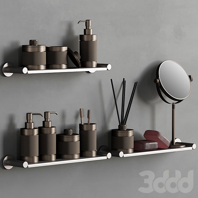 Bathroom decor set ACCESSORIES Bronze Matte