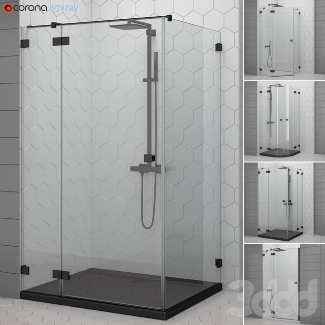 Shower enclosures and doors Radaway | Essenza black