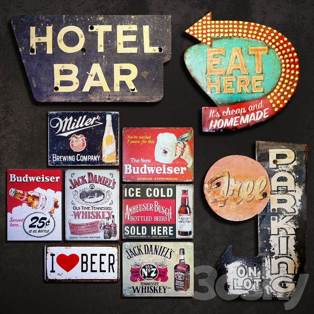 Metal Signs №8. Bar