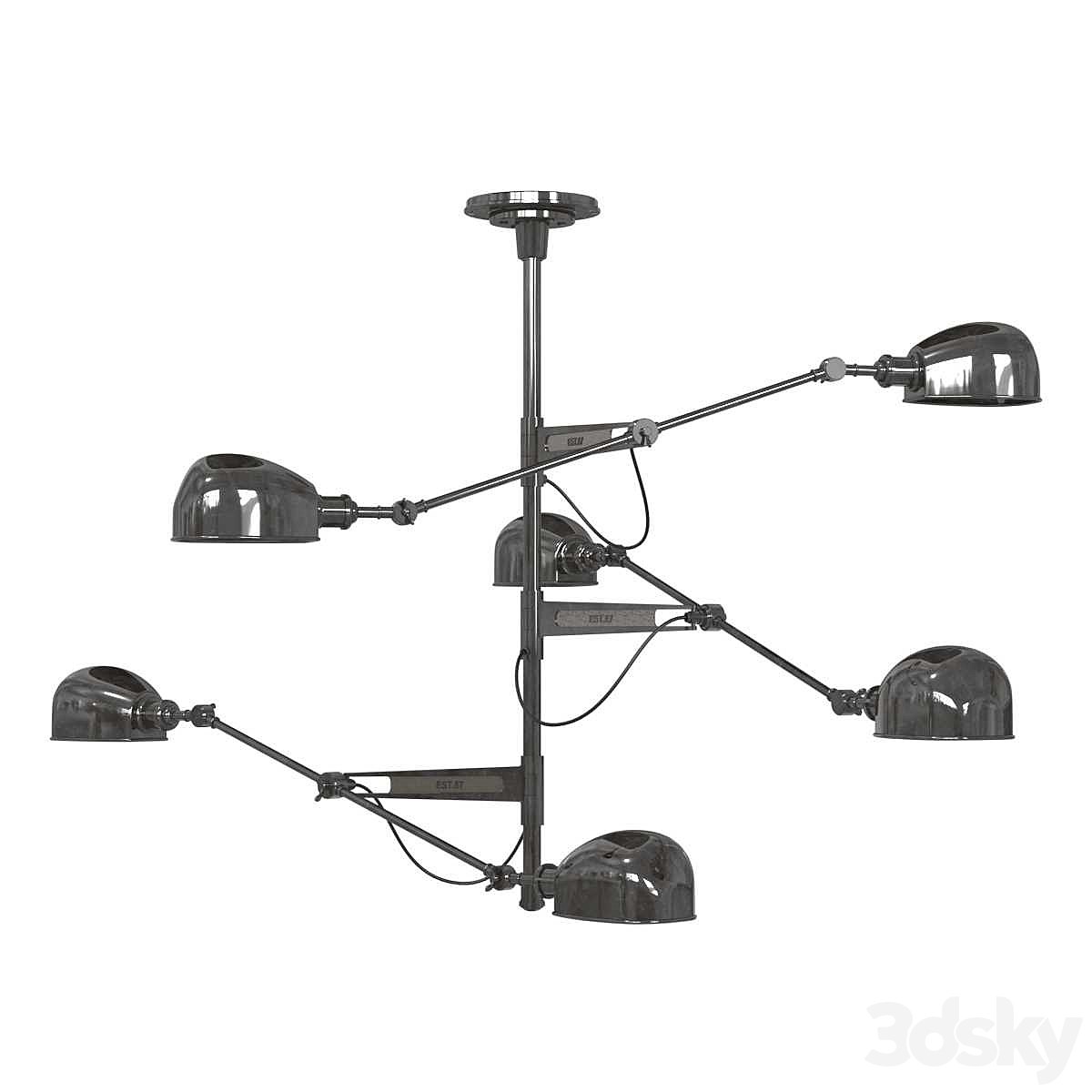 Montauk lighting co ralph lauren triple arm chandelier